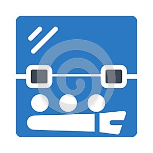 Makeup glyph colour vector icon