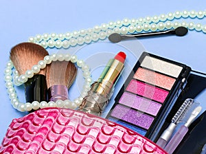 Makeups And Lipstick Means Beauty Products And Cosmetic