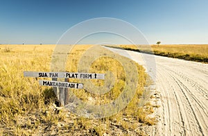 Makgadikgadi Pan Sign