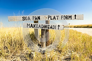 Makgadikgadi Pan Sign photo