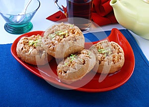 Makhan Bada in Red Dish