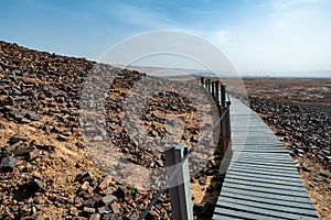 Makhtesh crater Ramon, is a geological landform of a large erosion cirque in the Negev Desert, Southern Israel