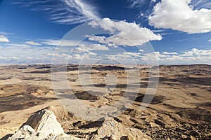 Makhtesh Ramon landscape. Negev desert. Israel