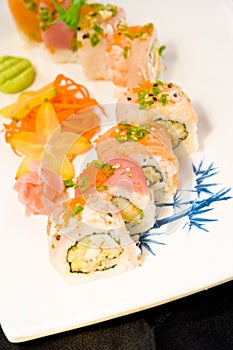 Maki sushi close-up