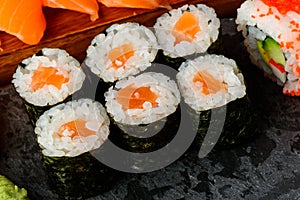 Maki sushi rolls photo