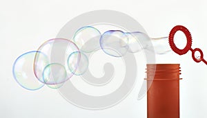 Making Abstract soap bubble