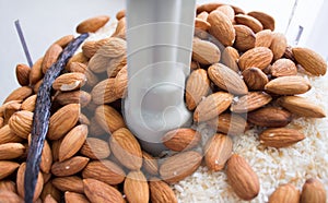 Making almond coconut butter in food processor