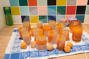 Making Apricot jam photo