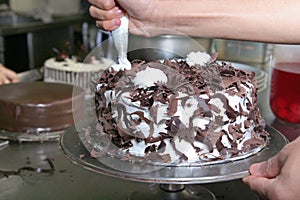 Making black forest cake