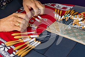 Making bobbin lace