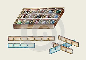 Making box for mineral collection illustrated instruction manual