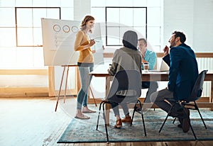 Making business better with effective teamwork. a group of young businesspeople having a meeting in a modern office.