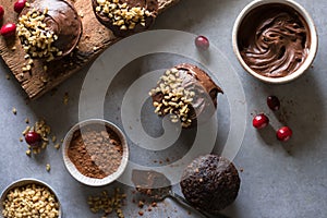 Making Chocolate Cranberry Cupcakes