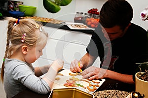 Making Christmas cookies