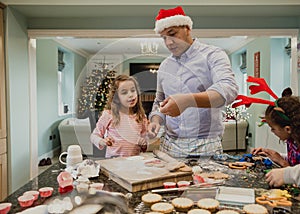 Making Chritmas Biscuits With Dad