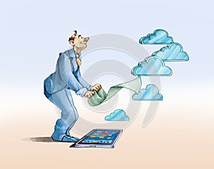 The making of a cloud photo