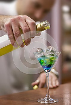Making colorful drink