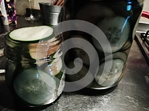 Making cucumber pickles  fermented foods for health