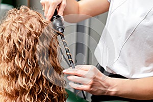 Making curls by curling iron