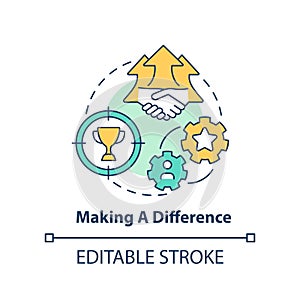 Making difference concept icon