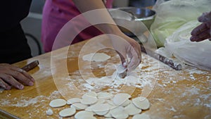 Making of dim sum making of Xiao long boa soup dumplings