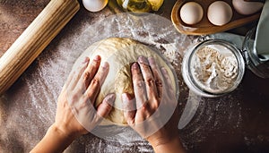 making dough, AI generated