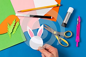 Making Easter greeting card. Step 9