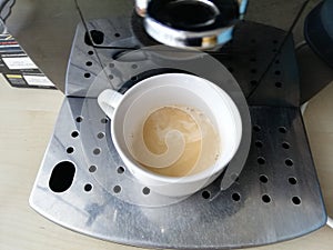 Making espresso coffee from a coffee machine