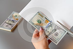 Making fake money. Process make of counterfeit money