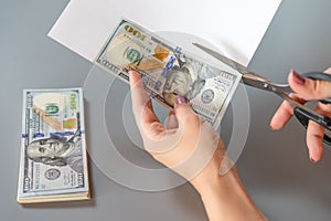 Making fake money. Process make of counterfeit money