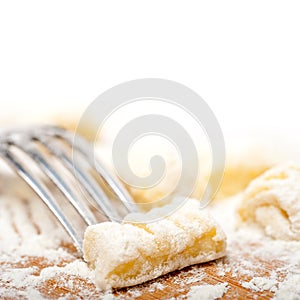 Making fresh Italian potato gnocchi