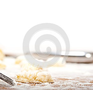 Making fresh Italian potato gnocchi