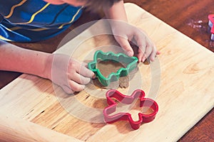 Making gingerbread cookies