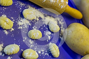 Making Gnocchi pasta