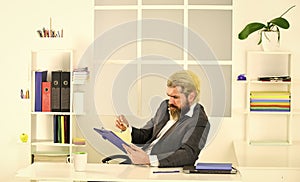 Making great decisions. employee during working day in office. working from home during a virus epidemic. Portrait of a