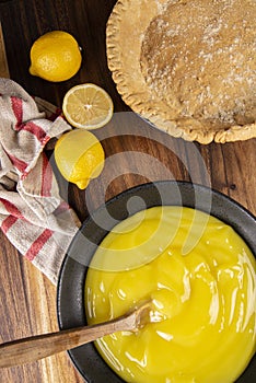 Making a homemade lemon meringue pie