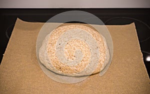 Making of homemade round bread