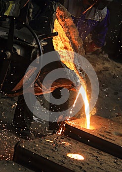 Making hot iron in foundry