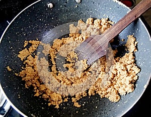 Making of Indian Traditional spicy street food Kachori