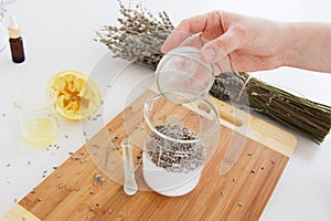 Lavender and lemon bath salt set photo