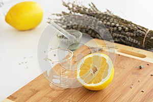 Lavender and lemon bath salt set photo