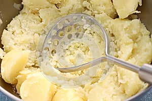 Making mashed potatoes photo