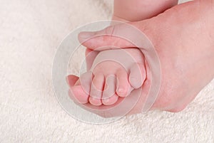 Making massage of children's foot