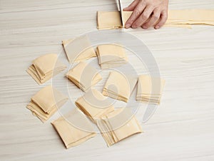 Making meat dumplings