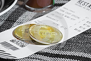 Making a payment with Bitcoin crypto currrency