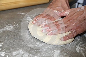 Making pizza dough! img