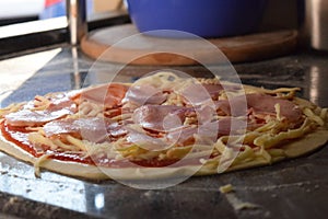 Making a pizza - Sweet Ham