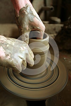 Making pottery