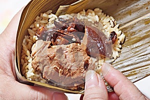 Making rice dumpling