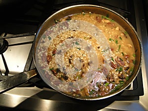 Making risotto n Seattle kitchen